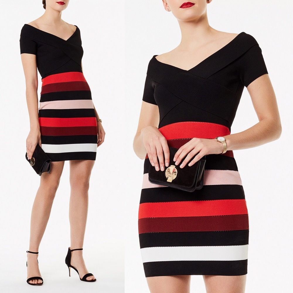 Karen Millen Striped Bodycon Dress